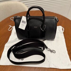 Coach Compass Bag 25 Pebble Black Leather